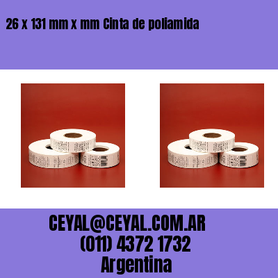 26 x 131 mm x mm Cinta de poliamida