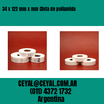 34 x 122 mm x mm Cinta de poliamida