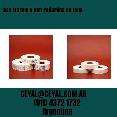 38 x 113 mm x mm Poliamida en rollo