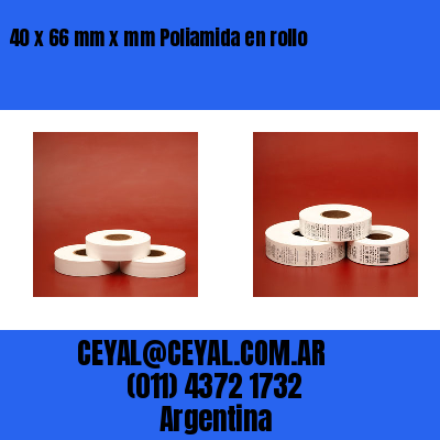 40 x 66 mm x mm Poliamida en rollo