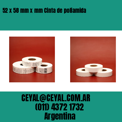52 x 58 mm x mm Cinta de poliamida