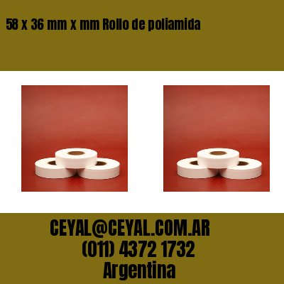 58 x 36 mm x mm Rollo de poliamida
