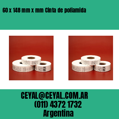60 x 148 mm x mm Cinta de poliamida