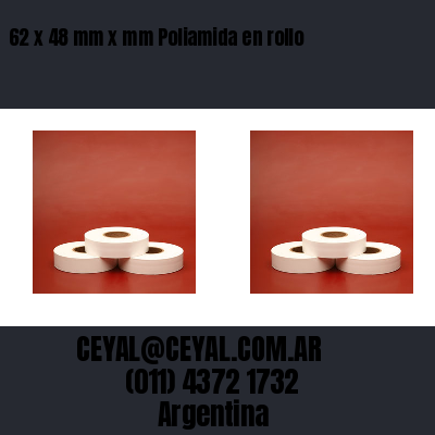 62 x 48 mm x mm Poliamida en rollo