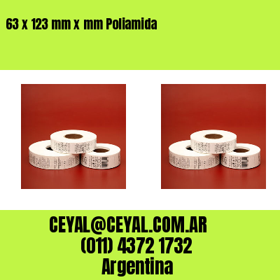 63 x 123 mm x mm Poliamida