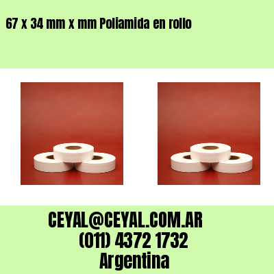 67 x 34 mm x mm Poliamida en rollo