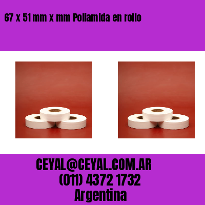67 x 51 mm x mm Poliamida en rollo