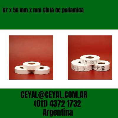 67 x 56 mm x mm Cinta de poliamida