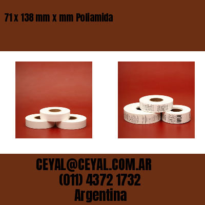 71 x 138 mm x mm Poliamida