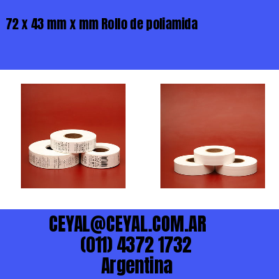 72 x 43 mm x mm Rollo de poliamida