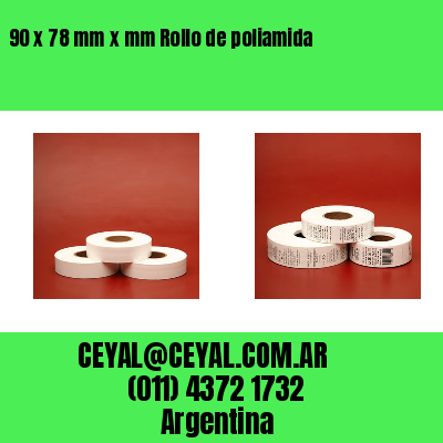 90 x 78 mm x mm Rollo de poliamida