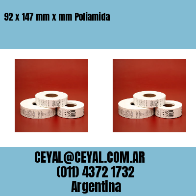 92 x 147 mm x mm Poliamida