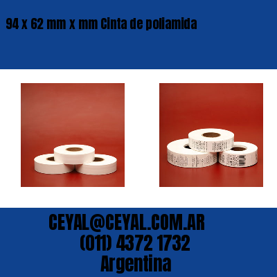 94 x 62 mm x mm Cinta de poliamida