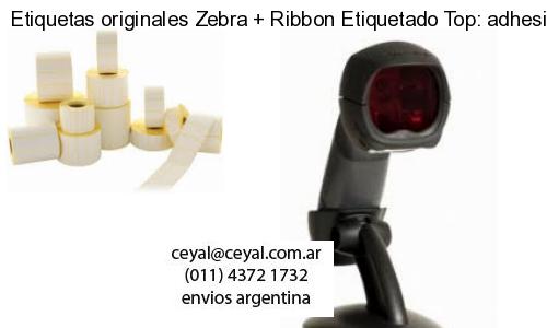 Etiquetas originales Zebra   Ribbon Etiquetado Top: adhesivo   ribbo