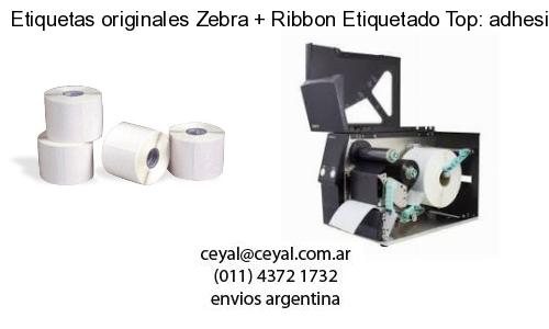 Etiquetas originales Zebra   Ribbon Etiquetado Top: adhesivo   ribbo