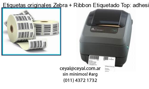 Etiquetas originales Zebra   Ribbon Etiquetado Top: adhesivo   ribbo
