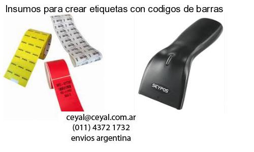 Insumos para crear etiquetas con codigos de barras