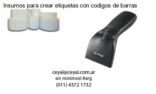 Insumos para crear etiquetas con codigos de barras