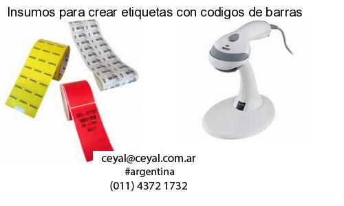 Insumos para crear etiquetas con codigos de barras