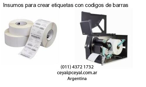 Insumos para crear etiquetas con codigos de barras
