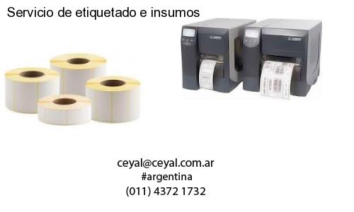 Servicio de etiquetado e insumos