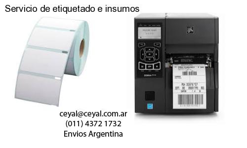 Servicio de etiquetado e insumos