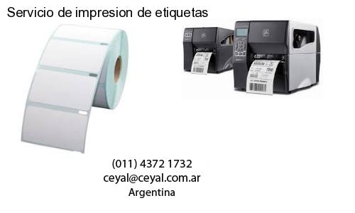 Servicio de impresion de etiquetas