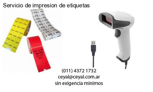 Servicio de impresion de etiquetas