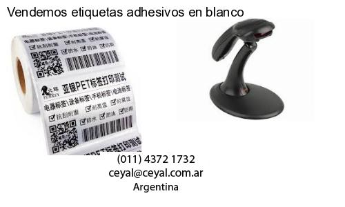 Vendemos etiquetas adhesivos en blanco