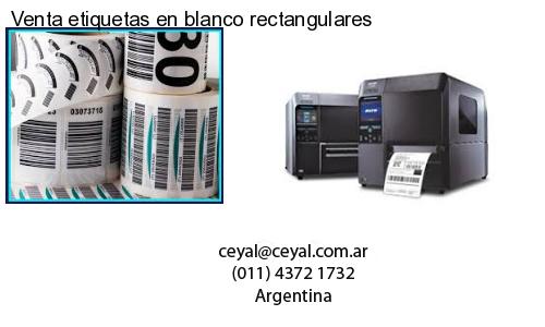 Venta etiquetas en blanco rectangulares