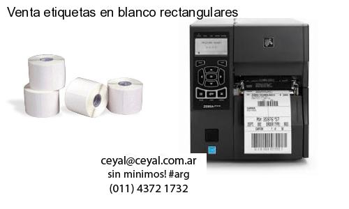 Venta etiquetas en blanco rectangulares