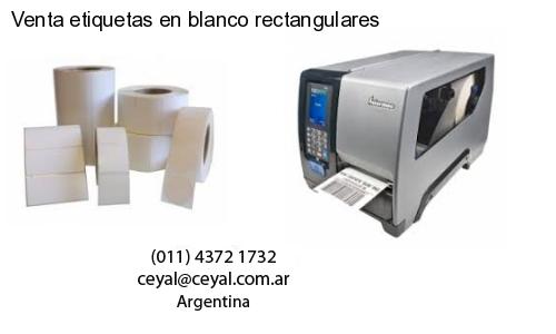 Venta etiquetas en blanco rectangulares