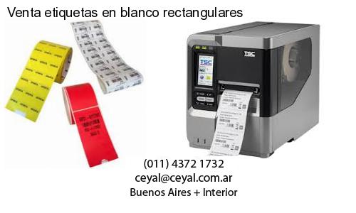 Venta etiquetas en blanco rectangulares