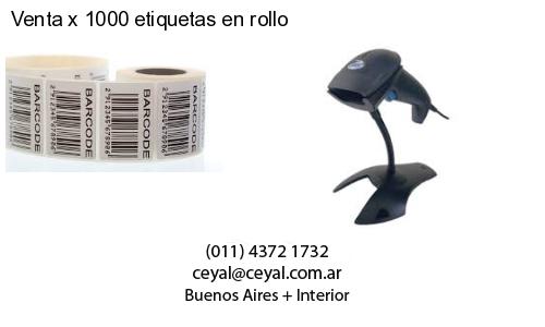 Venta x 1000 etiquetas en rollo
