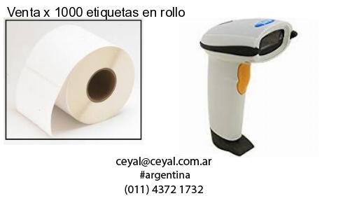 Venta x 1000 etiquetas en rollo