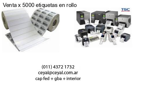 Venta x 5000 etiquetas en rollo