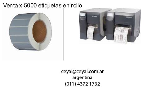 Venta x 5000 etiquetas en rollo