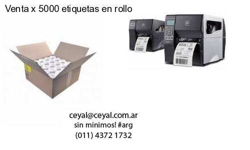 Venta x 5000 etiquetas en rollo
