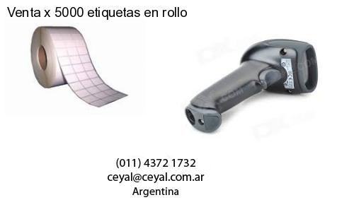 Venta x 5000 etiquetas en rollo