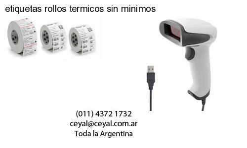 etiquetas rollos termicos sin minimos