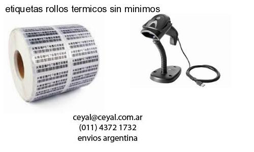 etiquetas rollos termicos sin minimos