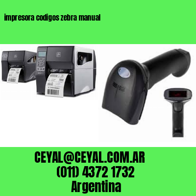 impresora codigos zebra manual
