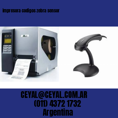 impresora codigos zebra sensor