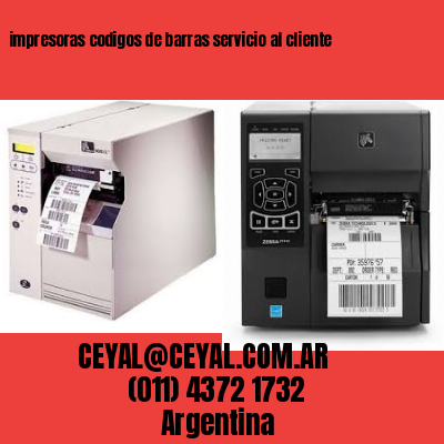 impresoras codigos de barras servicio al cliente