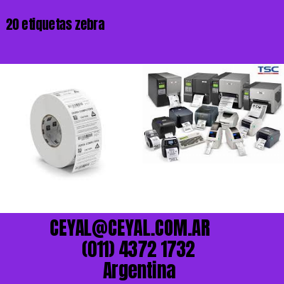 20 etiquetas zebra