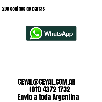 200 codigos de barras