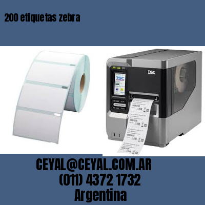 200 etiquetas zebra