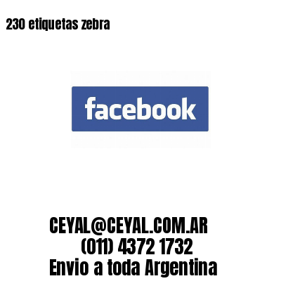 230 etiquetas zebra
