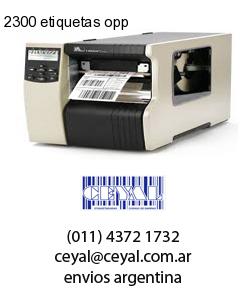 2300 etiquetas opp