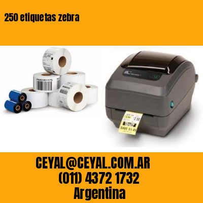 250 etiquetas zebra